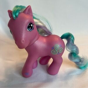 My Little Pony G3 Toola-Roola 2004 Pink w Blue Mane/Tail Hasbro